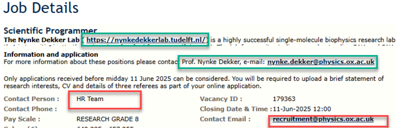 name on vacancy